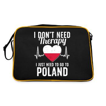Poland flag I Polish Souvenirs - Retro Tasche - Schwarz/Gold - Hinten