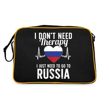 Russia flag I Russian Souvenirs - Sac Retro - noir/or - Dos