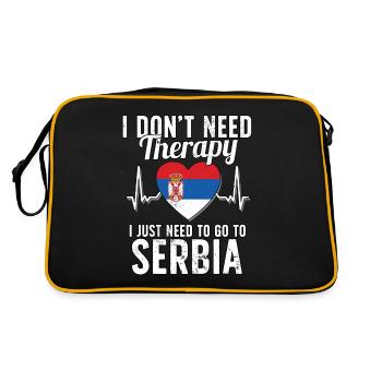Serbia flag I Serbian Souvenirs - Sac Retro - noir/or - Dos