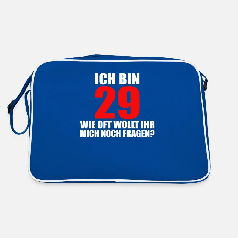 Ich bin 29 Immer Lustiger Spruch 30. Geburtstag Retro Tasche