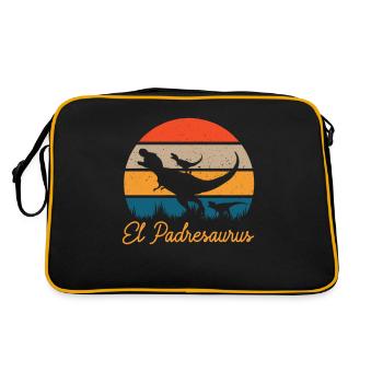 El Padresaurus Cadeau Papa Espagnol Humour - Sac Retro - noir/or - Dos