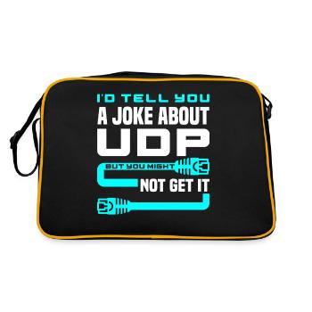 Cybersecurity-Ingenieur Helpdesk-Support IT-Admin - Retro Tasche - Schwarz/Gold - Hinten