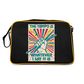 Drums Drum Sticks Drummer Drummer - Retro Bag - black/gold - Back