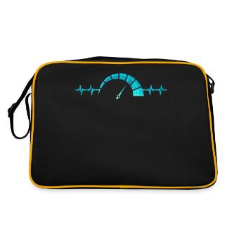 Auto-Geschwindigkeitsmesser Herzschlag Puls - Retro Tasche - Schwarz/Gold - Hinten