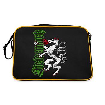 Steiermark Retro Panther Wappen Steirerbua Steirer - Retro Tasche - Schwarz/Gold - Hinten