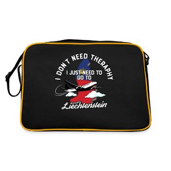 Liechtenstein flag I Liechtenstein Souvenirs - Retro Bag - black/gold - Back