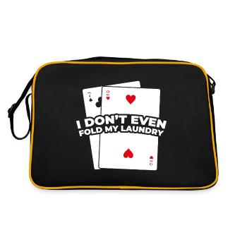 Joueur de poker de jeu de carte-cadeau de blanchisserie - Sac Retro - noir/or - Dos