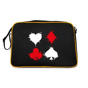 Joueur de poker carte à jouer cadeau jeu de cartes - Sac Retro - noir/or - Dos