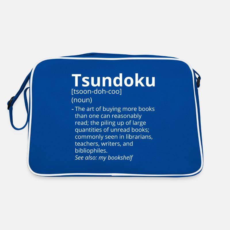 Tsundoku Definition Description Retro Bag