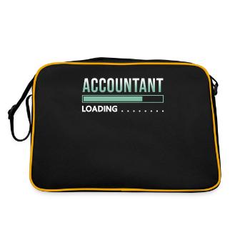 Buchhalter - Retro Tasche - Schwarz/Gold - Hinten