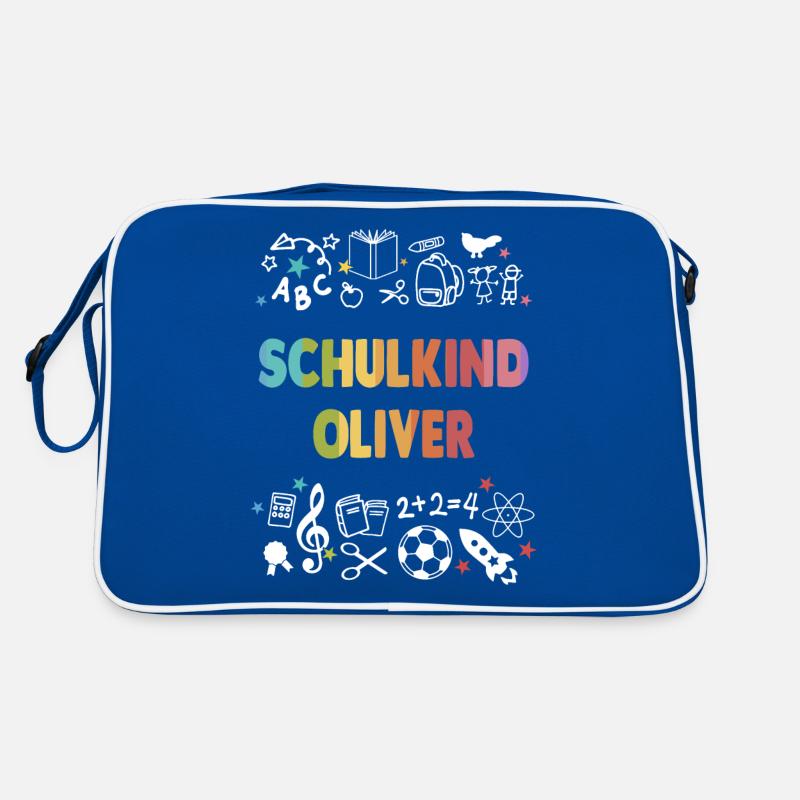 Oliver Einschulung Kindergarten vorbei Grundschule Retro Tasche