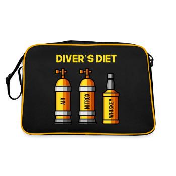 Divers Diet Whiskey Diver Funny Diver - Retro Bag - black/gold - Back