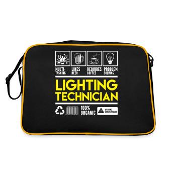 Techniciens de lumière - Sac Retro - noir/or - Dos