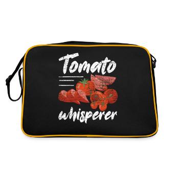 Garten Tomaten Garten Zucht Geschenk - Retro Tasche - Schwarz/Gold - Hinten
