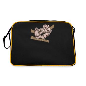 Boa Constrictor I God snake motif for - Retro Bag - black/gold - Back