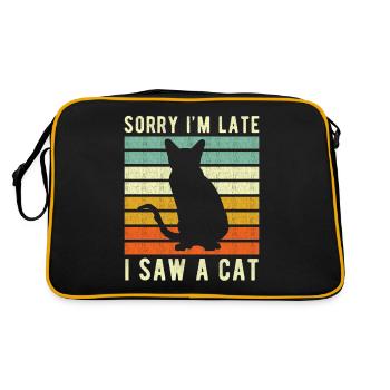 Chat drôle de sort - Sac Retro - noir/or - Dos