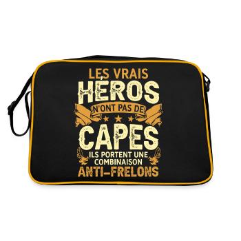 Exterminateur De Frelons Cadeau Humour - Sac Retro - noir/or - Dos