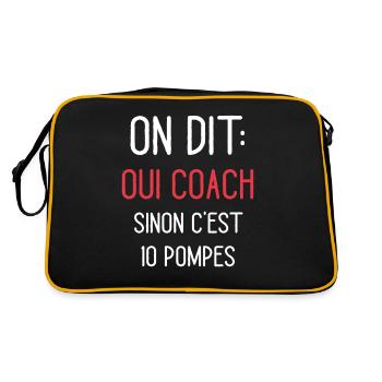 On Dit Oui Coach Humour Coaching Sportif - Sac Retro - noir/or - Dos