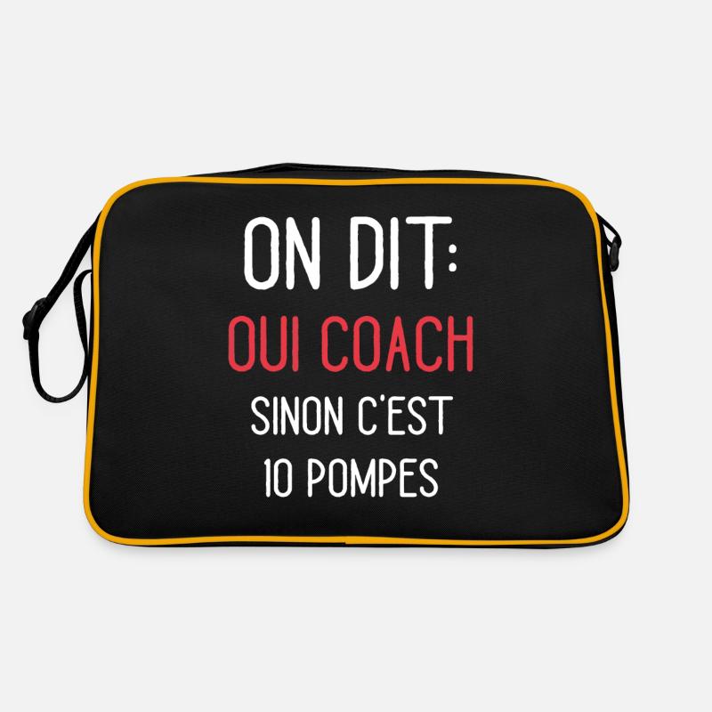 On Dit Oui Coach Humour Coaching Sportif - Sac Retro - noir/or