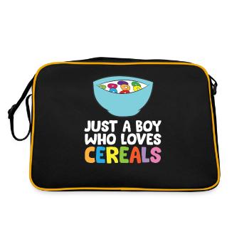 Cute Cereal Just a Boy Who Loves Cereals - Retro Bag - black/gold - Back