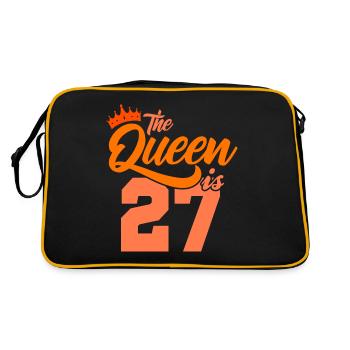 BIRTHDAY QUEEN 27 anniversaire Maman 27 ans - Sac Retro - noir/or - Dos