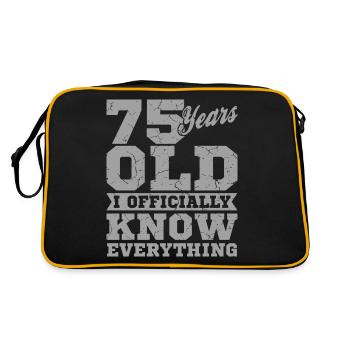 75 ANS VIEUX 75 anniversaire Grand-père Drôle - Sac Retro - noir/or - Dos