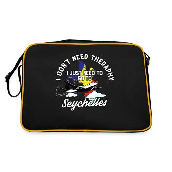 Drapeau des Seychelles I Souvenirs des Seychelles - Sac Retro - noir/or - Dos