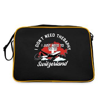 Drapeau suisse I Souvenirs suisses - Sac Retro - noir/or - Dos