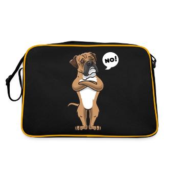 Chien bouledogue continental têtu - Sac Retro - noir/or - Dos