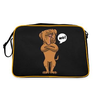 Mastiff Bordeaux mastiff funny - Retro Bag - black/gold - Back