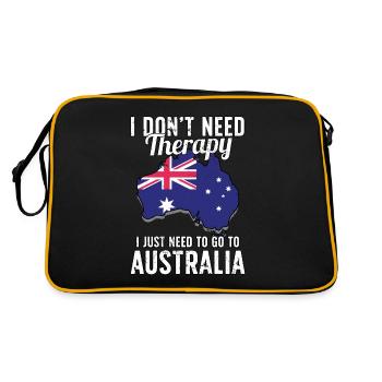 Drapeau de l'Australie I Souvenirs australiens - Sac Retro - noir/or - Dos