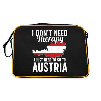 Austria flag I Austrian Souvenirs - Retro Tasche - Schwarz/Gold - Hinten