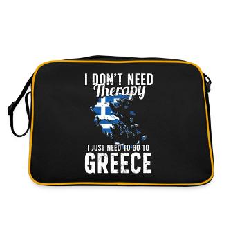 Grèce flag I Greek Souvenirs - Sac Retro - noir/or - Dos