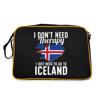 Iceland flag I Icelandic Souvenirs - Sac Retro - noir/or - Dos
