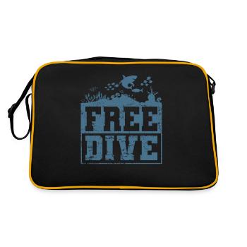 Apnea Diving in the Ocean Free Dive - Retro Bag - black/gold - Back