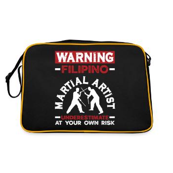 Eskrima Drôle Kali Arnis Filipino - Sac Retro - noir/or - Dos