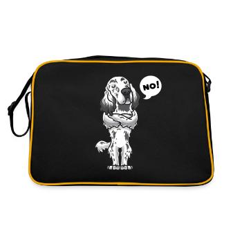 Sturer English Setter Dog - Retro Bag - black/gold - Back