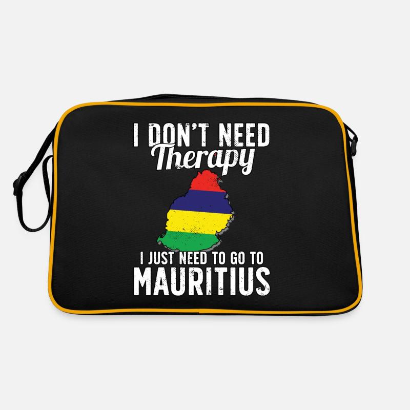 Mauritius flag I Mauritius Souvenirs - Retro Bag - black/gold