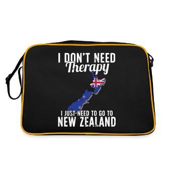 New Zealand flag I New Zealand Souvenirs - Sac Retro - noir/or - Dos