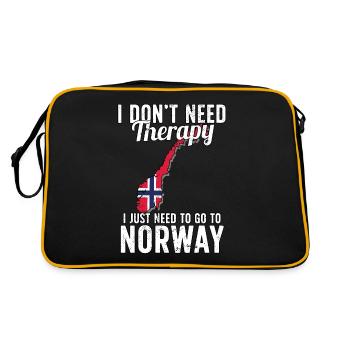 Norway flag I Norwegian Souvenirs - Sac Retro - noir/or - Dos