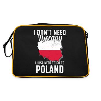 Poland flag I Polish Souvenirs - Retro Tasche - Schwarz/Gold - Hinten