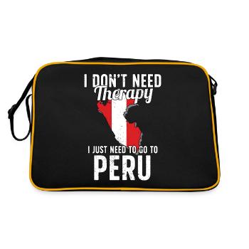 Pérou flag I Peruvian Souvenirs - Sac Retro - noir/or - Dos