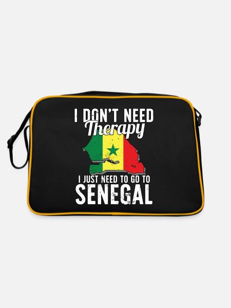 Sénégal flag I Sénégalese Souvenirs - Sac Retro - noir/or - Dos