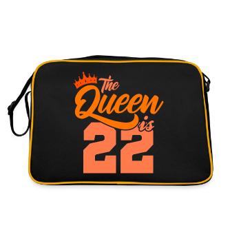 BIRTHDAY QUEEN 22 birthday sister 22 years - Retro Bag - black/gold - Back