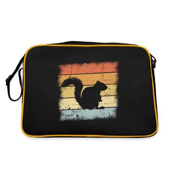Écureuil retro design - Sac Retro - noir/or - Dos