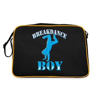Breakdance Junge Breakdancing Kinder - Retro Tasche - Schwarz/Gold - Hinten