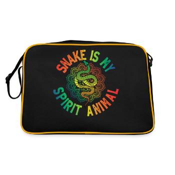 Snake Spirit Animal Serpent Cadeau - Sac Retro - noir/or - Dos