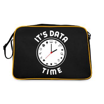Data Engineering Data Analytics It's Data Time - Retro Bag - black/gold - Back
