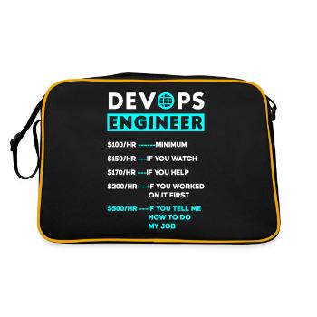 DevOps Engineer Cloud Computing Hourly Rate - Retro Bag - black/gold - Back