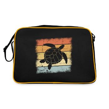Turtles motif - Retro Bag - black/gold - Back